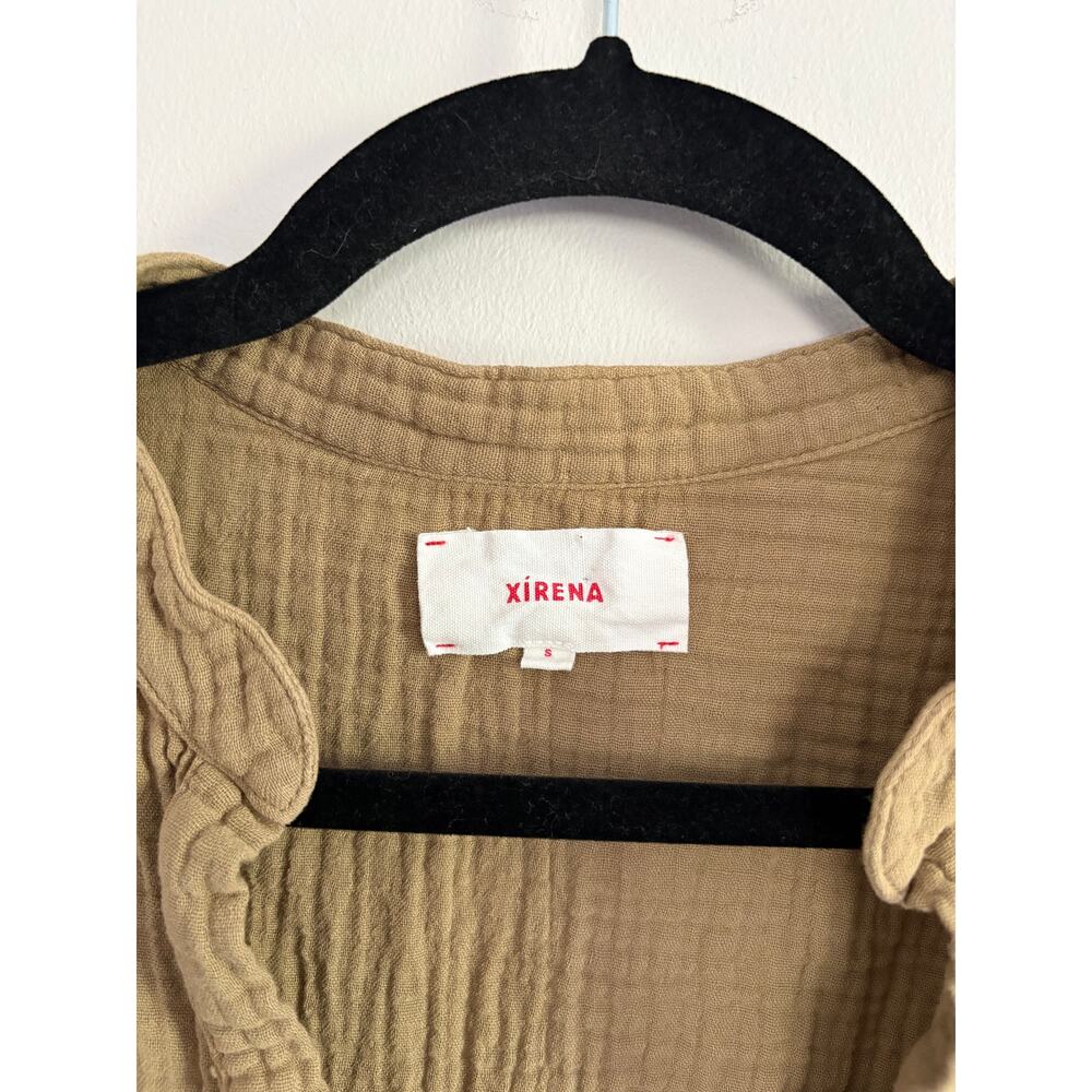 Xirena Clem Cotton Gauze Top Fernwood Size S Popover Boho GUC | Retail $186 - Picture 5 of 7